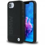 Carcasa BMW Leather Hot Stamp compatibila cu iPhone 16e, Negru 4 - lerato.ro