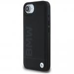 Carcasa BMW Leather Hot Stamp compatibila cu iPhone 16e, Negru 3 - lerato.ro