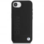 Carcasa BMW Leather Hot Stamp compatibila cu iPhone 16e, Negru 2 - lerato.ro
