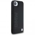 Carcasa BMW Leather Hot Stamp compatibila cu iPhone 16e, Negru 5 - lerato.ro
