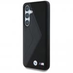 Carcasa BMW Leather Oversized Stripes cu MagSafe compatibila cu Samsung Galaxy S25, Negru 3 - lerato.ro