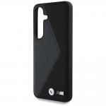 Carcasa BMW Leather Oversized Stripes cu MagSafe compatibila cu Samsung Galaxy S25, Negru 7 - lerato.ro