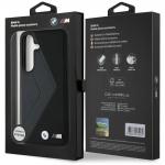 Carcasa BMW Leather Oversized Stripes cu MagSafe compatibila cu Samsung Galaxy S25, Negru 9 - lerato.ro