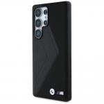 Carcasa BMW Leather Oversized Stripes cu MagSafe compatibila cu Samsung Galaxy S25 Ultra, Negru 3 - lerato.ro