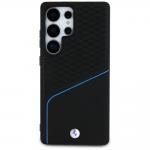 Carcasa BMW Textured and Smooth Leather cu MagSafe compatibila cu Samsung Galaxy S25 Ultra, Negru 2 - lerato.ro