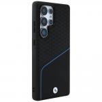 Carcasa BMW Textured and Smooth Leather cu MagSafe compatibila cu Samsung Galaxy S25 Ultra, Negru 5 - lerato.ro