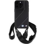 Carcasa BMW M Edition Carbon Stripe cu Strap compatibila cu iPhone 15 Pro Max, Negru 2 - lerato.ro