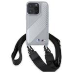 Carcasa BMW M Edition Carbon Stripe cu Strap compatibila cu iPhone 16 Pro Max, Gri 2 - lerato.ro