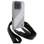 Carcasa BMW M Edition Carbon Stripe cu Strap compatibila cu iPhone 16 Pro Max, Gri 4 - lerato.ro