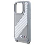 Carcasa BMW M Edition Carbon Stripe cu Strap compatibila cu iPhone 16 Pro Max, Gri 6 - lerato.ro