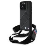 Carcasa BMW M Edition Carbon Stripe cu Strap compatibila cu iPhone 16 Pro Max, Negru 3 - lerato.ro