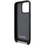 Carcasa BMW M Edition Carbon Tricolor Lines cu Strap compatibila cu iPhone 15 Pro Max, Negru 7 - lerato.ro