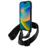 Carcasa BMW M Edition Carbon Tricolor Lines cu Strap compatibila cu iPhone 16 Pro, Negru 5 - lerato.ro