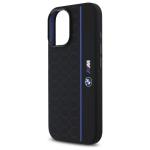 Carcasa BMW Silicone Hexagon Blue Line cu MagSafe compatibila cu iPhone 16, Negru 7 - lerato.ro