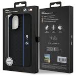 Carcasa BMW Silicone Hexagon Blue Line cu MagSafe compatibila cu iPhone 16, Negru 9 - lerato.ro