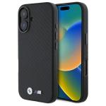 Carcasa BMW Carbon Wrapped Metal compatibila cu iPhone 16, Negru 4 - lerato.ro