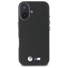 Carcasa BMW Carbon Wrapped Metal compatibila cu iPhone 16, Negru