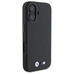 Carcasa BMW Carbon Wrapped Metal compatibila cu iPhone 16, Negru 5 - lerato.ro