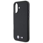 Carcasa BMW Carbon Wrapped Metal compatibila cu iPhone 16, Negru 7 - lerato.ro