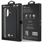 Carcasa BMW Carbon Wrapped Metal compatibila cu iPhone 16, Negru 9 - lerato.ro