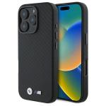 Carcasa BMW Carbon Wrapped Metal compatibila cu iPhone 16 Pro Max, Negru 4 - lerato.ro