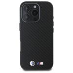 Carcasa BMW Carbon Wrapped Metal compatibila cu iPhone 16 Pro Max, Negru 2 - lerato.ro