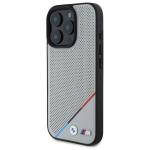 Carcasa BMW M Perforated Tricolor Line cu MagSafe compatibila cu iPhone 16 Pro Max, Gri 3 - lerato.ro