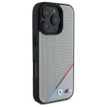 Carcasa BMW M Perforated Tricolor Line cu MagSafe compatibila cu iPhone 16 Pro Max, Gri 5 - lerato.ro