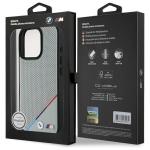 Carcasa BMW M Perforated Tricolor Line cu MagSafe compatibila cu iPhone 16 Pro Max, Gri 9 - lerato.ro