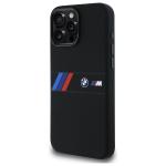 Carcasa BMW Silicone Middle Stripe cu MagSafe compatibila cu iPhone 16 Pro Max, Negru 3 - lerato.ro