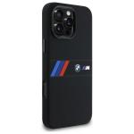 Carcasa BMW Silicone Middle Stripe cu MagSafe compatibila cu iPhone 16 Pro Max, Negru 5 - lerato.ro