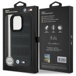 Carcasa BMW M Perforated And Stitched Line cu MagSafe compatibila cu iPhone 16 Pro Max, Negru 9 - lerato.ro