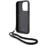 Carcasa BMW Signature Leather Wordmark cu Cord compatibila cu iPhone 15 Pro Max, Negru 7 - lerato.ro