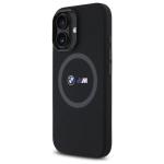 Carcasa BMW M Silicone Printed Ring cu MagSafe compatibila cu iPhone 16, Negru 3 - lerato.ro