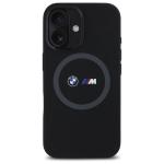 Carcasa BMW M Silicone Printed Ring cu MagSafe compatibila cu iPhone 16, Negru 2 - lerato.ro