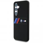Carcasa BMW Silicone Middle Tricolor Stripes cu MagSafe compatibila cu Samsung Galaxy S25, Negru 3 - lerato.ro