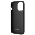 Carcasa BMW Leather Diamond Pattern compatibila cu iPhone 14 Pro, Negru 8 - lerato.ro