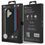 Carcasa BMW M Meshed Tricolor Stripes cu MagSafe compatibila cu iPhone 16, Negru 9 - lerato.ro