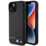 Carcasa BMW Leather Carbon compatibila cu iPhone 15 Plus, Negru 4 - lerato.ro