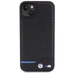 Carcasa BMW Leather Carbon compatibila cu iPhone 15 Plus, Negru 2 - lerato.ro