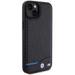 Carcasa BMW Leather Carbon compatibila cu iPhone 15 Plus, Negru 5 - lerato.ro