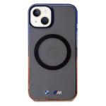 Carcasa BMW Gradient Bumper cu MagSafe compatibila cu iPhone 15/14/13, Gri 2 - lerato.ro