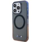 Carcasa BMW Gradient Bumper cu MagSafe compatibila cu iPhone 14 Pro, Gri 3 - lerato.ro