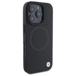 Carcasa BMW Sign Leather Half Textured cu MagSafe compatibila cu iPhone 16 Pro Max, Negru 5 - lerato.ro