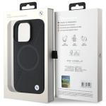 Carcasa BMW Sign Leather Half Textured cu MagSafe compatibila cu iPhone 16 Pro Max, Negru 9 - lerato.ro