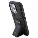 Carcasa BMW Smooth Grip and Perforated cu Stand compatibila cu iPhone 15 Pro Max, Negru 3 - lerato.ro