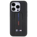 Carcasa BMW Smooth Grip and Perforated cu Stand compatibila cu iPhone 15 Pro Max, Negru 5 - lerato.ro