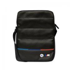 Leather Style, Geanta universala din piele BMW Carbon & Nylon Tricolor compatibila cu dispozitive de pana la 10 inch, Negru, lerato.ro