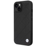 Husa din piele BMW Quilted Leather compatibila cu iPhone 14, Negru 3 - lerato.ro