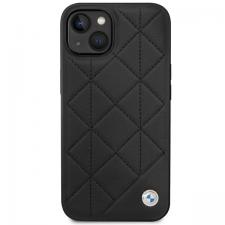 Husa din piele BMW Quilted Leather compatibila cu iPhone 14, Negru